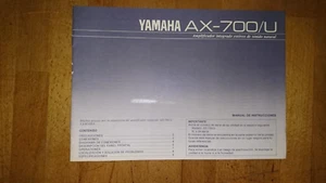 Manual de instrucciones Yamaha AX-700 SE Operating Instuctions Manual - Imagen 1 de 2