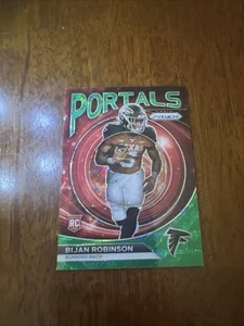 2023 Prizm Green Prizm Portals Bijan Robinson RC #po-8 Falcons Nw1 - Bild 1 von 2