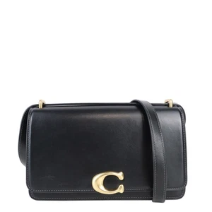 Coach Damen Tasche Schwarz Leder Umhängetasche Crossbody Bag Ledertasche Klein - Bild 1 von 7