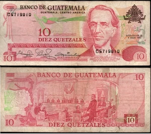 GUATEMALA 10 QUETZALES DE 1982 - Picture 1 of 1
