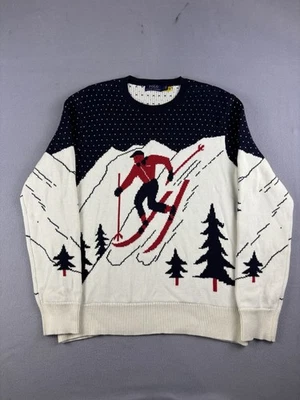 Polo Ralph Lauren Sweater Size L Classic Downhill Skier Graphic Knit Christmas - Image 1 of 4