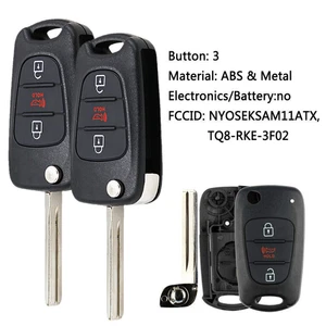 2x For 2011 2012 2013 Kia Soul Keyless Flip Remote Car Key Fob Shell Case Pad U- - Picture 1 of 13