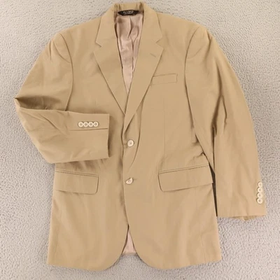 Chaqueta Jos A Bank S 36R Bronceado Beige Lúpulo Algodón Poliéster Blazer Abrigo Deportivo Foto 1 de 4