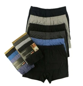 3 Paar schlichte Herren Boxershorts Unterwäsche, klassische baumwollreiche Boxershorts S M L XL - Bild 1 von 1