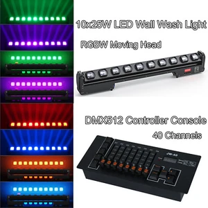 250W 10LED Moving Head Light DMX RGBW Beam Stage Lighting DJ Party Wash Lights - Picture 1 of 10