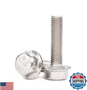 binifiMux 6pcs 3/8"-16x1-3/4" bulloni esagonali seghettati flangia esagonale scr - Foto 1 di 1