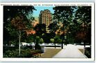 Postcard PA Philadelphia Rittenhouse Square Park Apartment House View WB