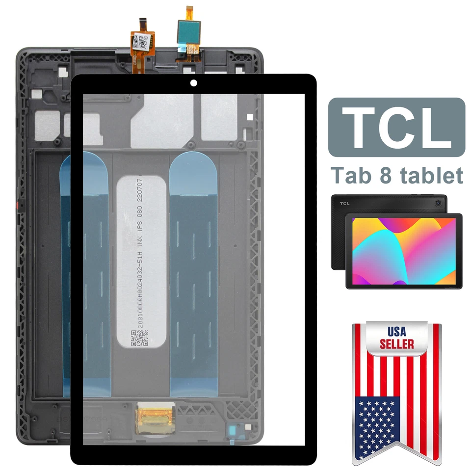 8" LCD Display Touch Screen Digitizer Assembly Frame For TCL Tab 8 LE /8 4G WIFI - Image 1 of 1
