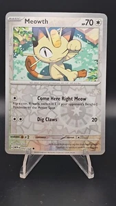 Meowth 052/165 Sv: Scarlet & Violet 151 Reverse Holo - Picture 1 of 2