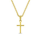 Petit pendentif collier croix 16 pouces en argent sterling 925 pour nourrissons et tout-petits