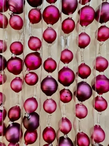 ROSA MAGENTA QUECKSILBER GLASPERLEN CHRISTBAUMGIRLANDE 9 FUSS - Bild 1 von 3
