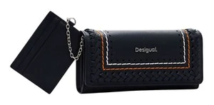 Cartera larga Desigual Trama Mariona tarjetero negro nueva - Imagen 1 de 4