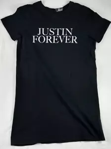 Justin Bieber Forever Cross Tour Size 12 Short Sleeve T Shirt Dress/Sleep Shirt - Picture 1 of 6