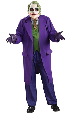 Fantasia Coringa Masculina Deluxe Batman Villan Halloween Fantasia Vestido Oficial - Imagem 1 de 2