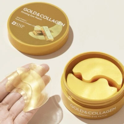 Parche reafirmante para ojos SNP 24k oro y colágeno 60 piezas esencia hidrogel cuidado de arrugas Foto 1 de 4