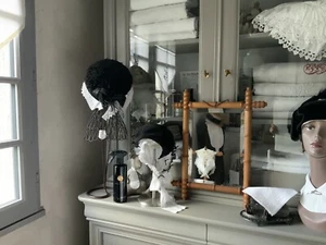 ancien Miroir  Authentique De Barbier En Bois Patiné  Façon Bambou Napoleon lll - Photo 1/11