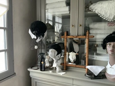 ancien Miroir  Authentique De Barbier En Bois Patiné  Façon Bambou Napoleon lll - Photo 1/4