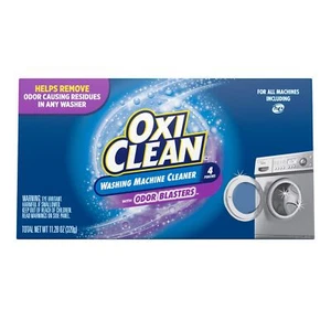 OxiClean Washing Machine Cleaner with, ODOR BLASTERS, 4 Count Fresh - Picture 1 of 12