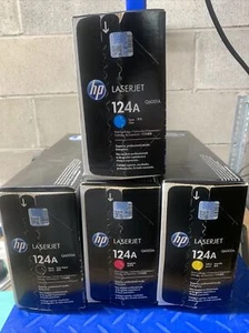 HP 124A Toner Set Q6000A Q6001A Q6002A Q6003A New - Picture 1 of 8