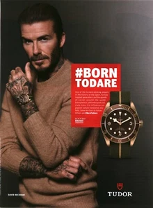 2019  PRINT AD - TUDOR WATCH AD.. AD ONLY ..DAVID BECKHAM - Picture 1 of 1