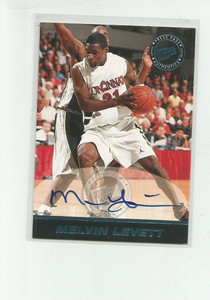 1999 PRESS PASS SE AUTOGRAPHS BLUE #26 MELVIN LEVETT  404/500