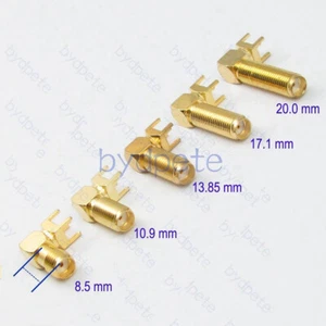 SMA Female Jack Connector Solder PCB right angle 90 degree RF 50 ohm Coaxial - Picture 1 of 19