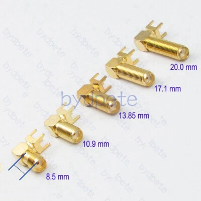 SMA Female Jack Connector Solder PCB right angle 90 degree RF 50 ohm Coaxial - Image 1 of 4