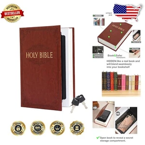 Elegant Diversion Safe Book Storage Box with Key Lock - Secure Your Belongings - Picture 1 of 11