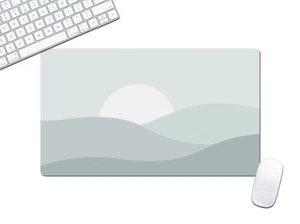 Boho Desk Mat, Gray Computer Gaming Keyboard Mouse Pad Multiple Sizes - DMAT38 - Picture 1 of 3