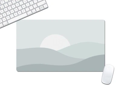 Boho Desk Mat, Gray Computer Gaming Keyboard Mouse Pad Multiple Sizes - DMAT38 - Image 1 of 3