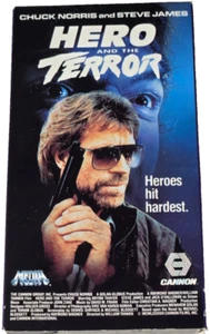 Cannon Films Media 1990 Chuck Norris and Steve James in Hero and The Terror VHS - Picture 1 of 5