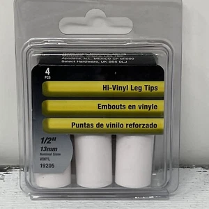 Shepherd Hardware Punte per gambe in vinile alto 1/2" 13 mm #19205 - Bianco 4 pezzi - Foto 1 di 6