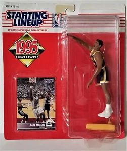 1995 Starting Lineup Karl Malone Utah Jazz SLU Kenner Sports Figure - Picture 1 of 4