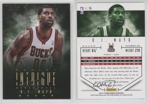 2013-14 Panini Intrigue Gold /10 OJ Mayo #15