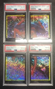 2004 Panini Spider-Man 2 ๐ฅ SPIDER-MAN GOLD SPARKLE STICKERS PSA 6 9 10 10 ๐ฅ - Picture 1 of 2
