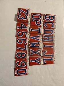 Joy Iron-On Embroidery. Letter Assortment Blue. Size 3 inch. - Picture 1 of 2