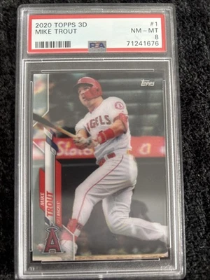 2020 Topps 3D Mike Trout #1 PSA 8 - Image 1 of 2