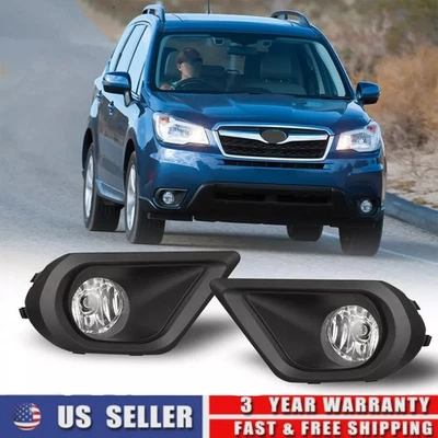 Pair Fog Lights For 2014 15 2016 Subaru Forester Driving Bumper Lamps w/Wiring Foto 1 de 4
