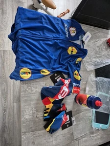 Santini Fahrrad Trikot Set. Trikot, Handschuhe, Mütze Trinkflasche Santini Neu - Bild 1 von 7