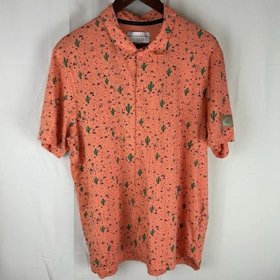 Camisa de Golf Adidas Adicross Estampado de Cactus del Desierto Coral Fusion HS3208 Hombres Talla XL Foto 1 de 4