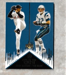 2002 Upper Deck KEYS to the CITY #K5 TOM BRADY / PEDRO MARTINEZ NR MINT to MINT - Picture 1 of 2