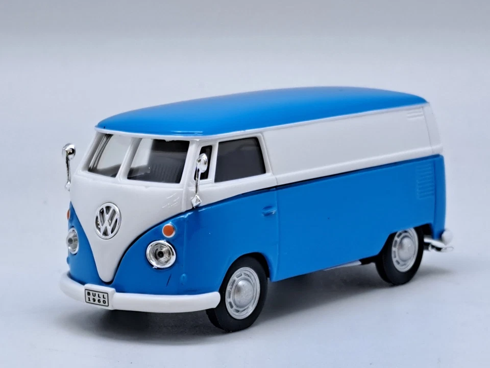 CARARAMA - Van de couleur bleu et blanc - VW T1 Van Samba - 1/43 - CAR60358 - Photo 1/4