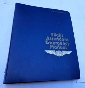 Eastern Airlines Flight Attendant Emergency Manual Binder Vintage 1989/90 - Picture 1 of 1