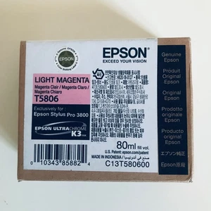 2024 Genuine Epson T5806 UltraChrome K3 Ink Vivid Light Magenta Original OEM - Picture 1 of 3