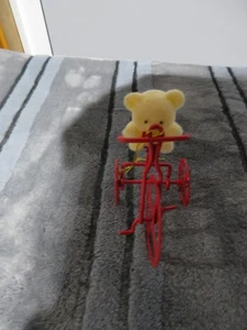 AVON TEDDY BEAR ORNAMENT ON TRIKE NIB - Picture 1 of 7