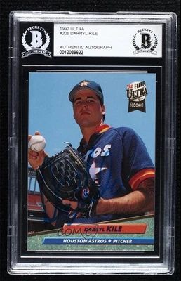 BAS 1992 Fleer Ultra Darryl Kile #206 正品签名 — 第 1/2 张图片