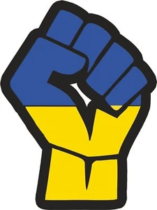WE STAND WITH UKRAINE VINYL CAR VAN IPAD LAPTOP PEACE STICKER FLAG WAR a007 - Picture 1 of 1