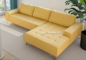 NEW MODERN EURO DESIGN LEATHER SECTIONAL SOFA S115 (Custom Made Options) - Picture 1 of 12