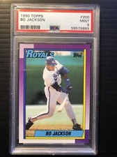 1990 Topps Bo Jackson #300 PSA 9 Mint Kansas City Royals Perfect Centering