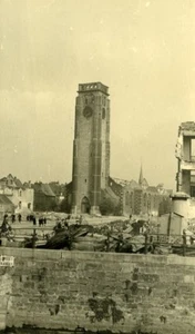 Belgium Tournai Destruction WWII Liberation St Brice Church Old Photo 1945 - Picture 1 of 3